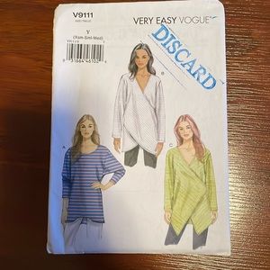 2/$15 Vogue V9111 Sewing Pattern XS-M